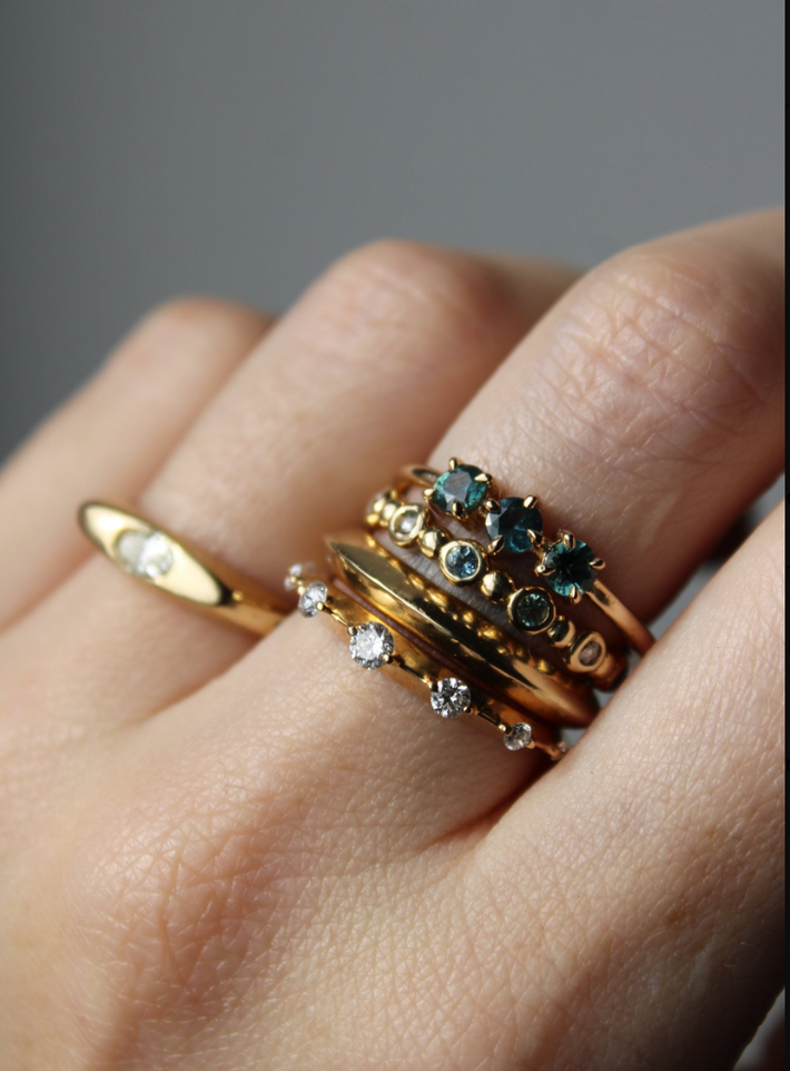 Rae ring with sapphires