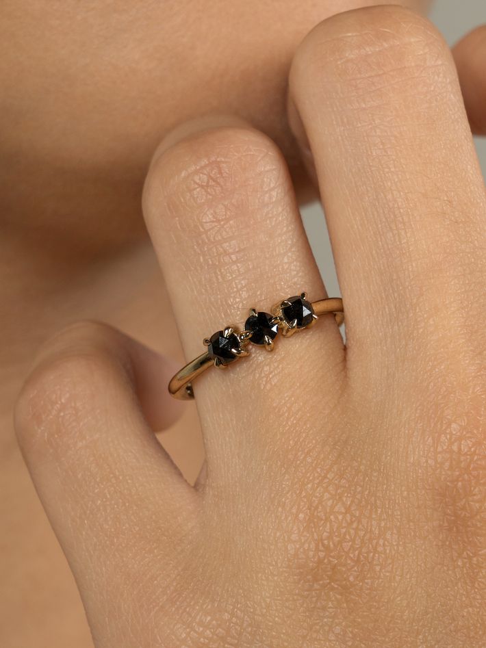 Rae black diamond ring