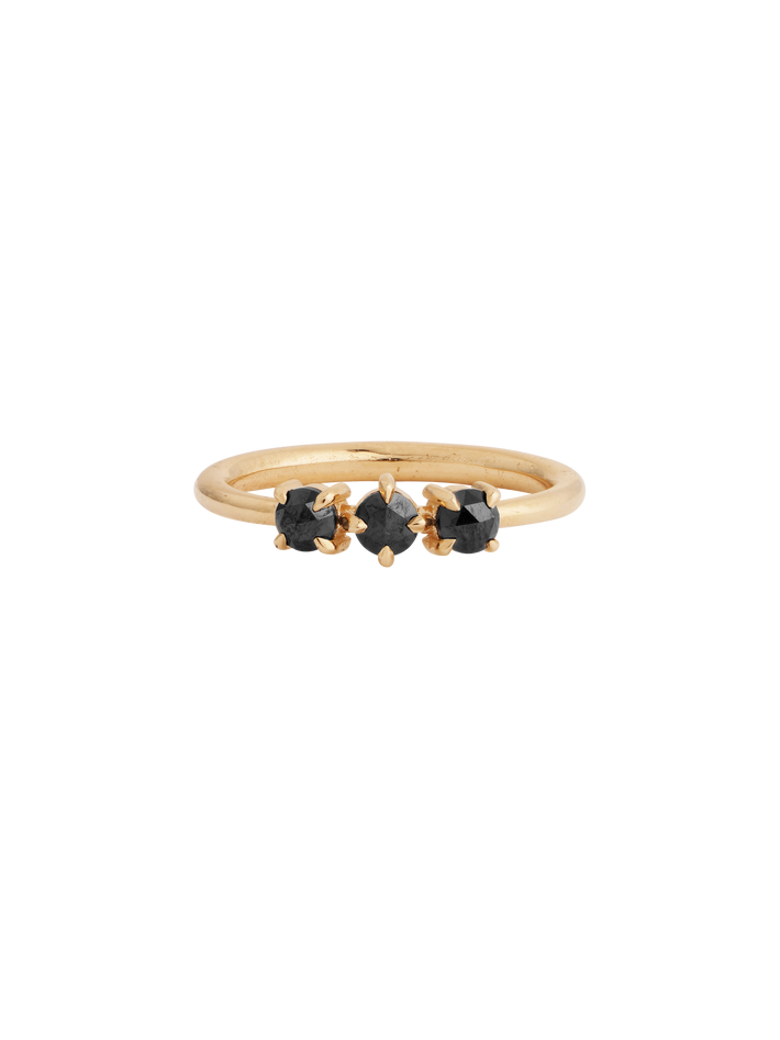 Rae ring with black diamonds