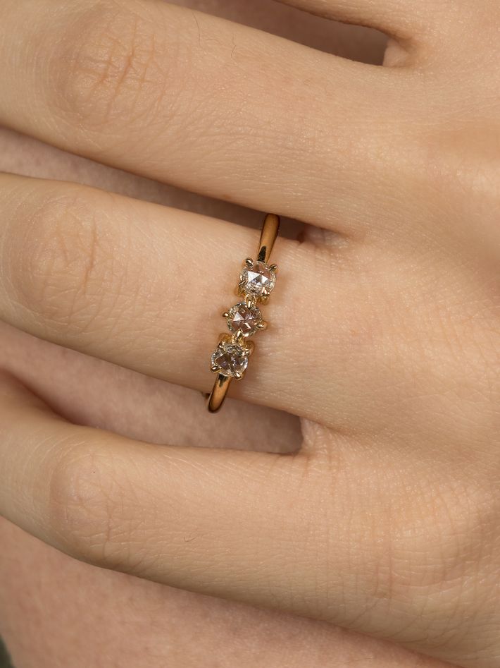 Rae white diamond ring