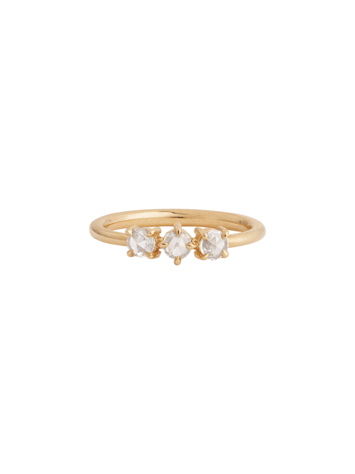 Rae ring with white diamonds