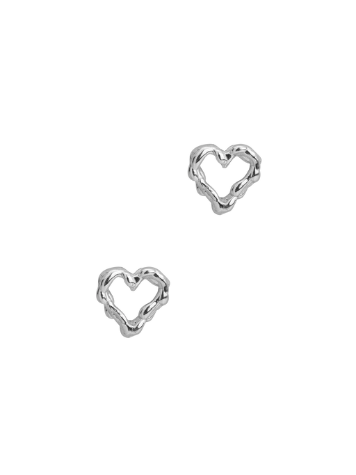 Mini melted heart studs photo