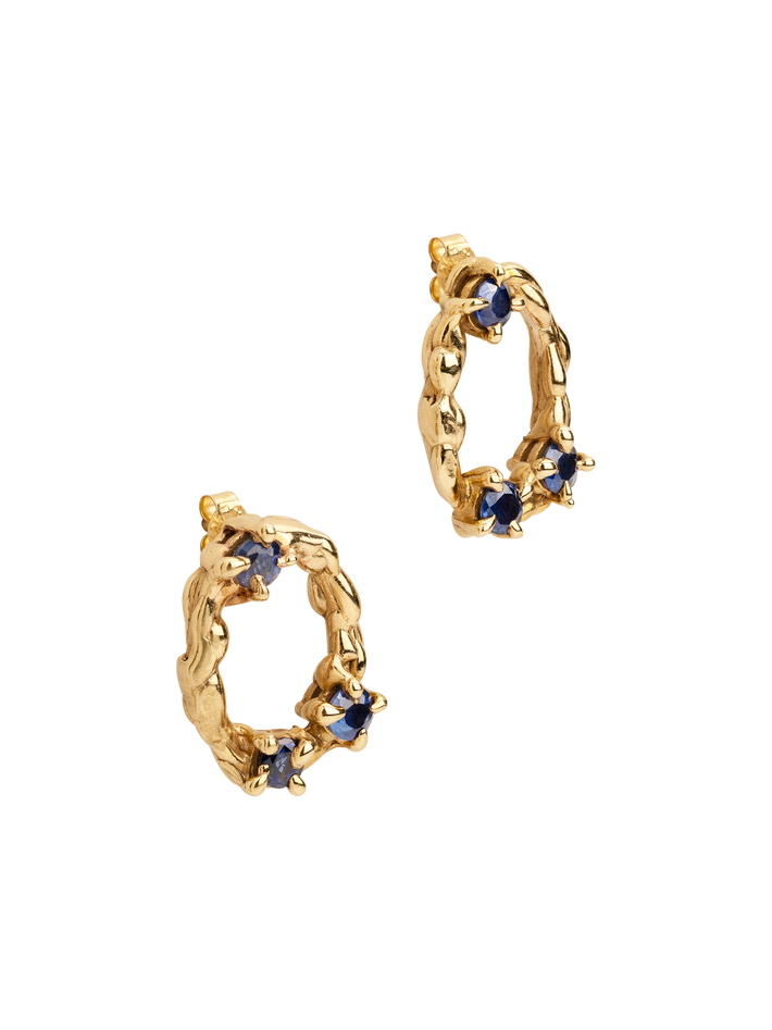 Lavish oval studs sapphire