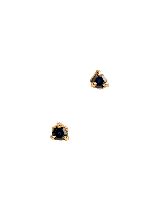 Hexagon sapphire studs photo