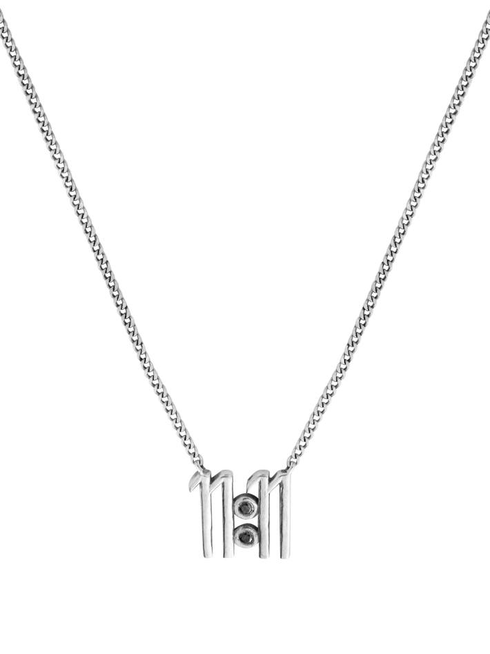 11:11 black diamond pendant