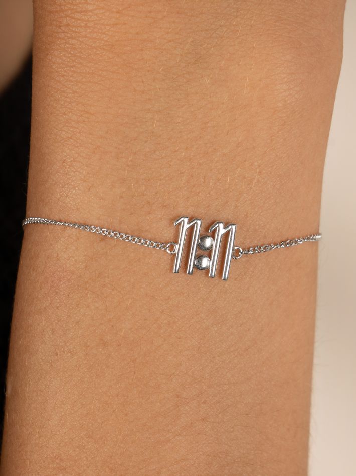 11:11 white gold bracelet