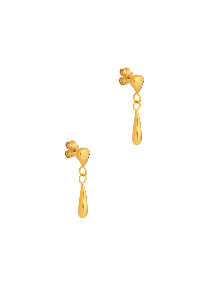 Chestnuts and tears earrings - gold plated