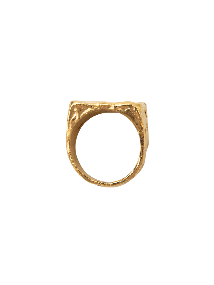 Areia round signet ring