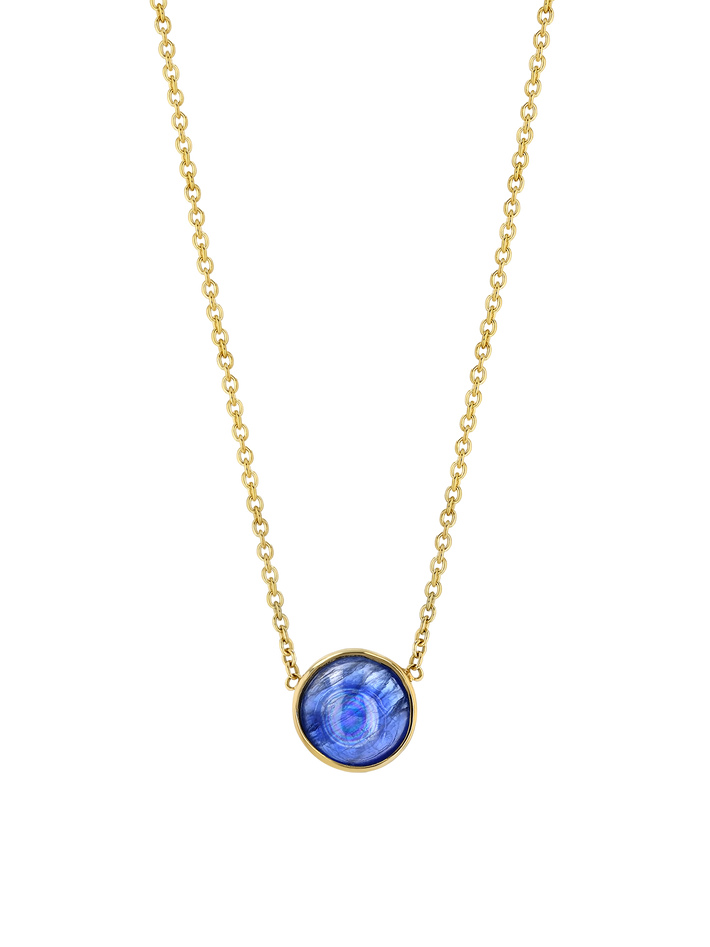 Round cab necklace kyanite