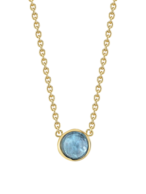 Baby cab necklace aquamarine photo