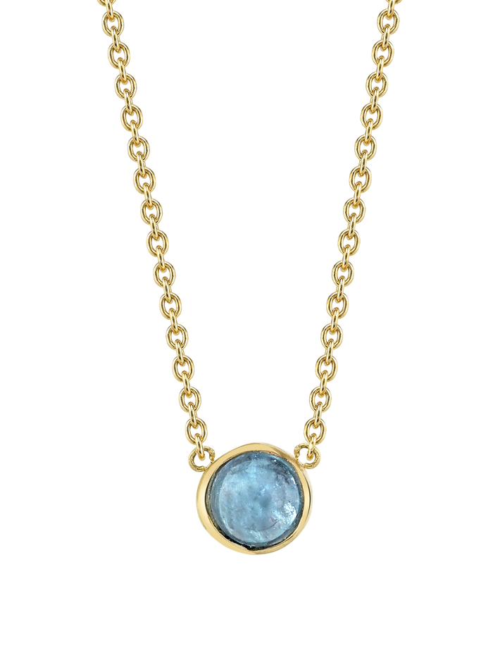 Baby cab necklace aquamarine