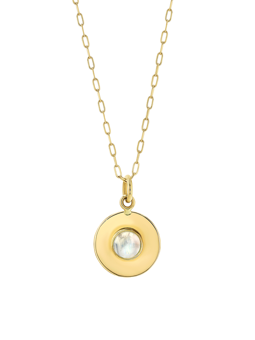 Light disc necklace moonstone photo