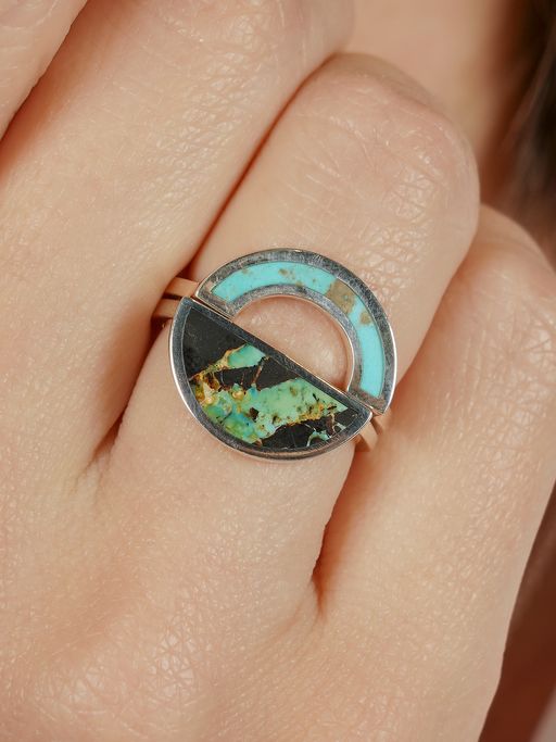 Rainbow turquoise ring photo