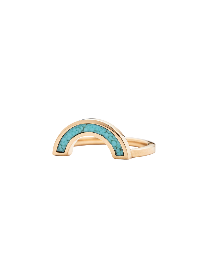 Rainbow turquoise ring