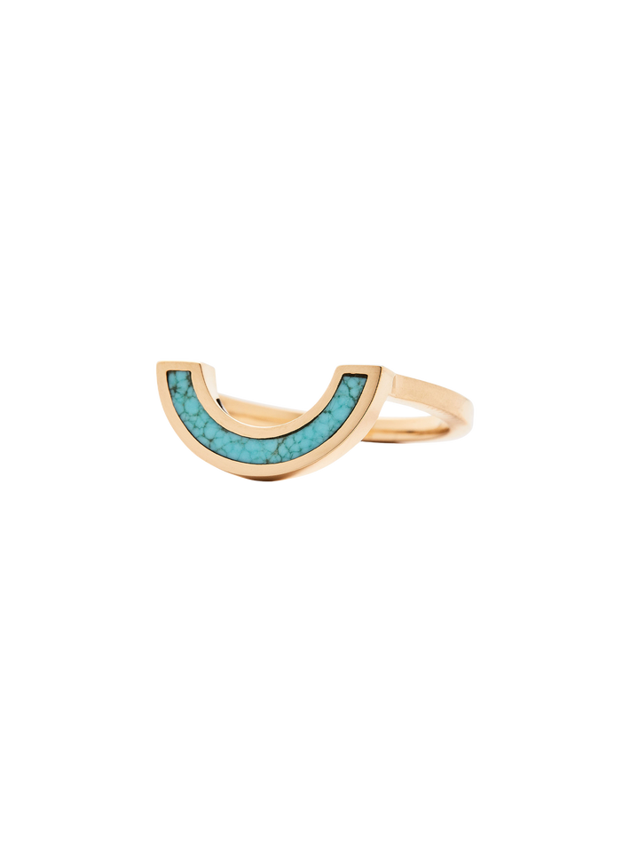 Rainbow turquoise ring