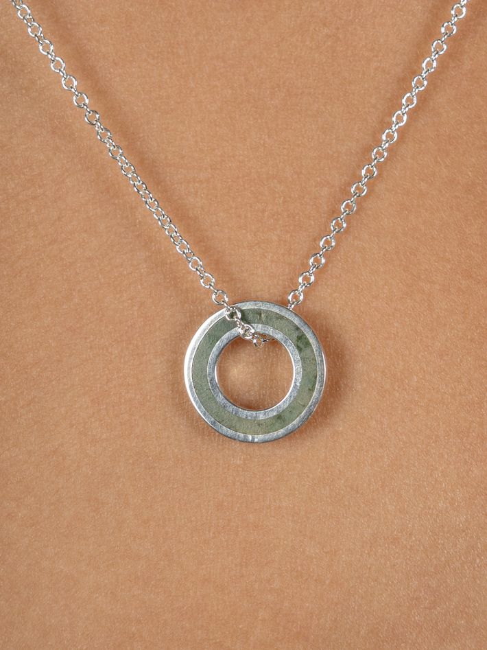 Orbit jade pendant necklace