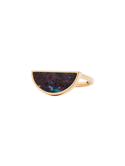 One half matrix boulder opal ring photo
