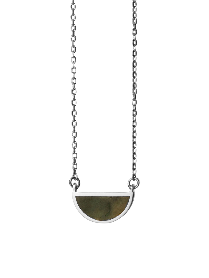 One half jade pendant necklace