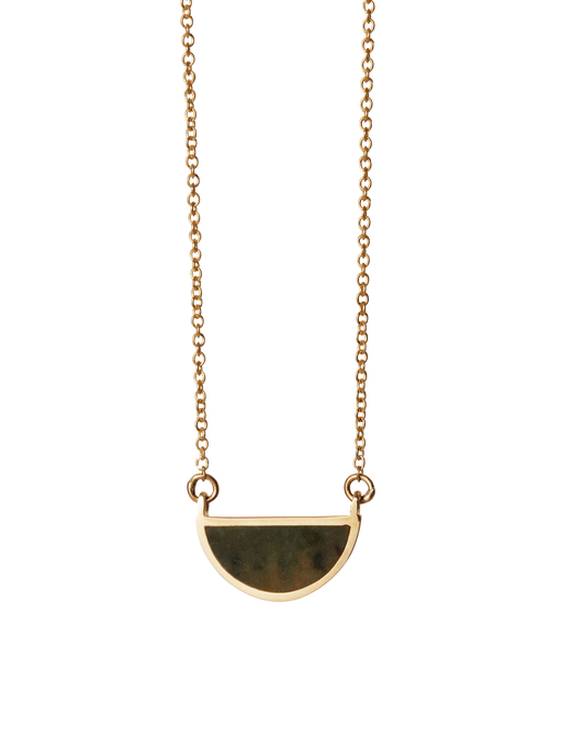 One half jade pendant necklace photo
