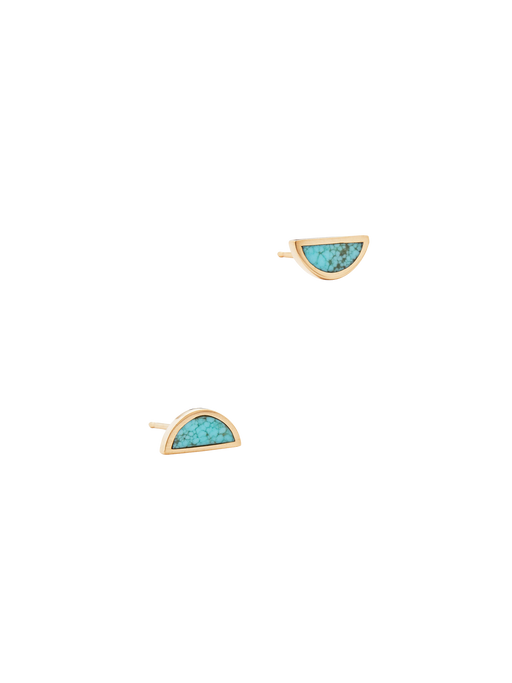 One half turquoise studs photo