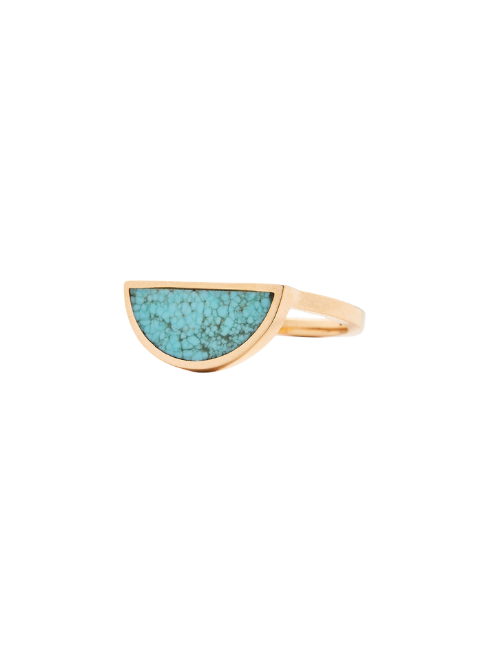 One half turquoise ring