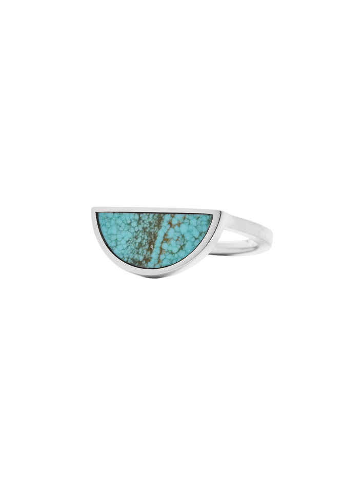 One half turquoise ring