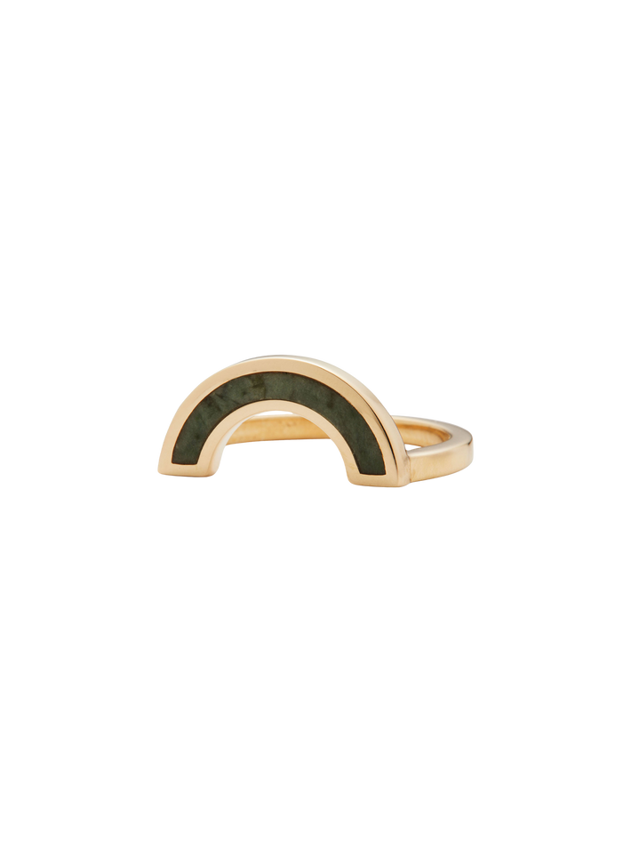 Rainbow jade ring