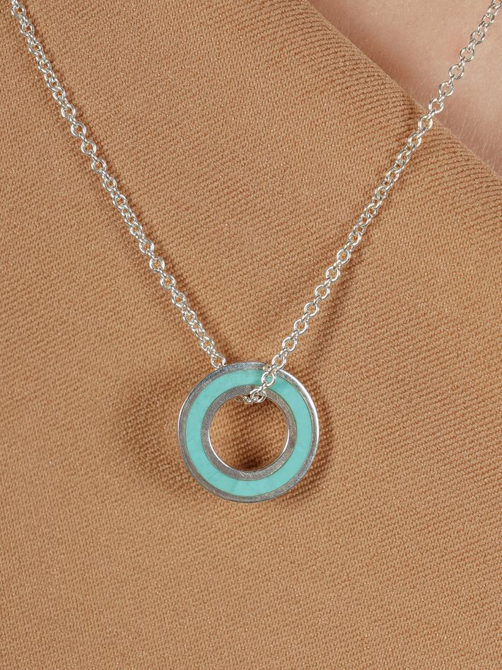 Orbit turquoise pendant necklace