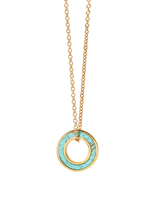 Orbit turquoise pendant necklace photo