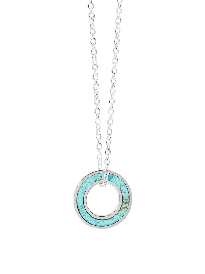 Orbit turquoise pendant necklace