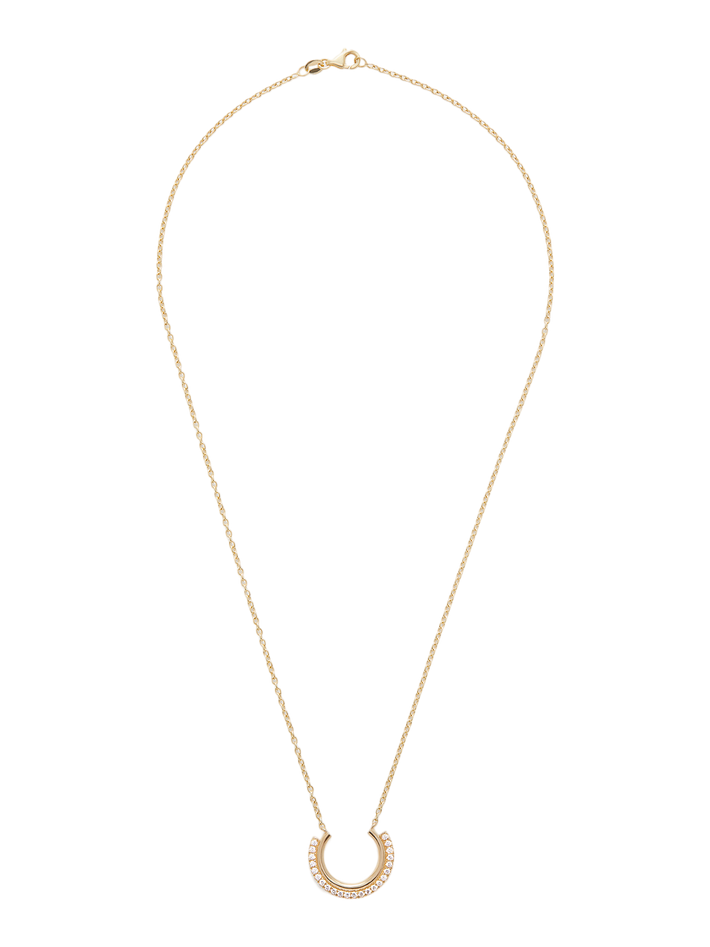 Diamond mini arc necklace