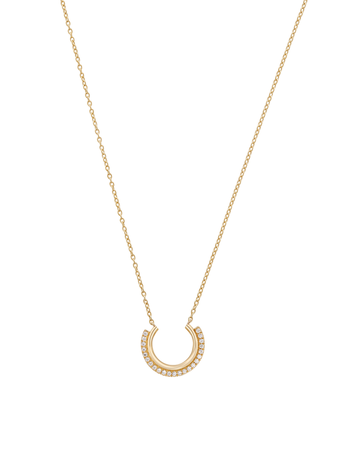 Diamond mini arc necklace