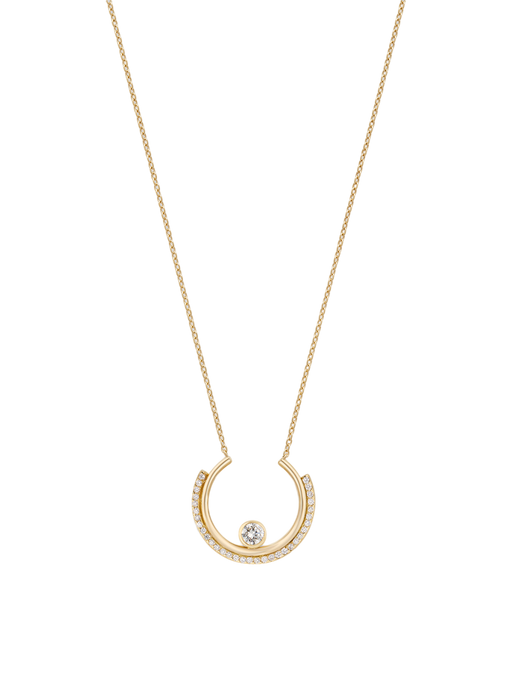 Gold arc necklace photo