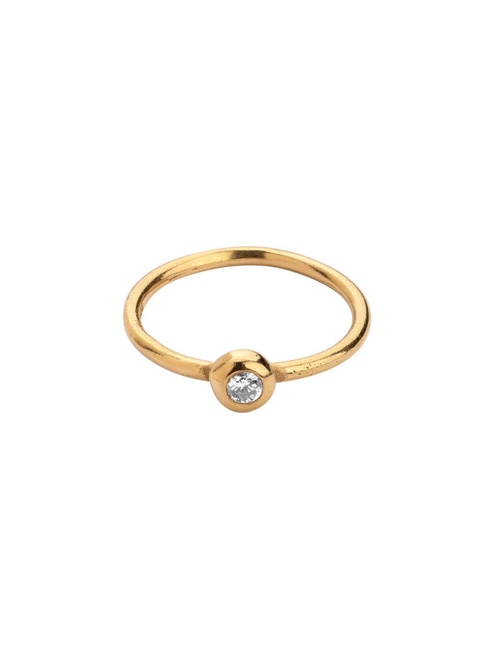 Diamond & 18ct gold bubble ring