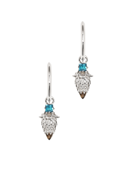 Dendera Hoop rhodium earrings photo