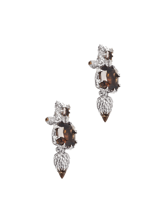 Dendera Rhodium earrings