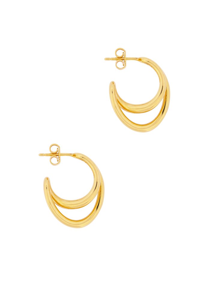 Initial mini hoop earrings by Charlotte Chesnais Finematter