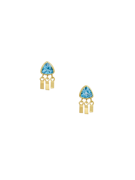 Golden Drop Studs in Topaz photo