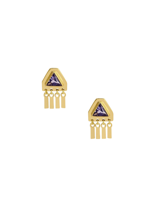Pyramid Earrings in Tanzanite photo