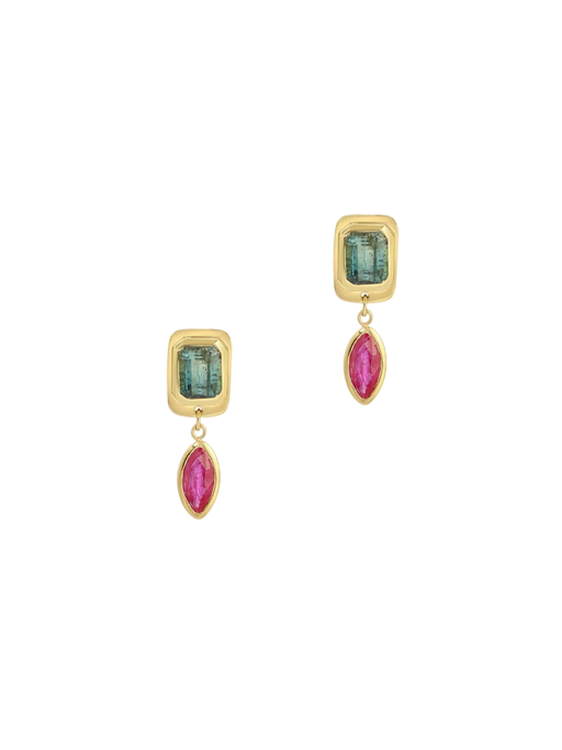 Tiny Blue Raindrop Earrings photo