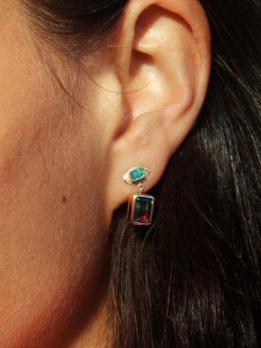 Blue Eye Dangle Earrings photo