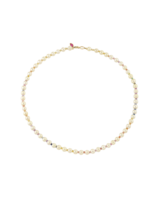Akoya Pearls with Multicolor Sapphire photo