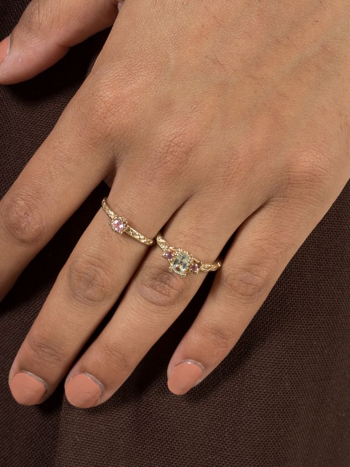 Pink sweetheart ring