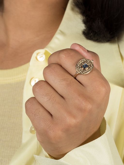 Blue shield ring photo