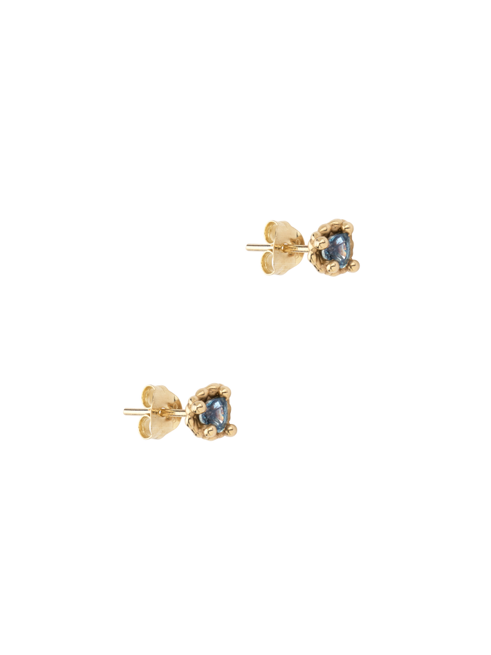 Blue sweetheart studs