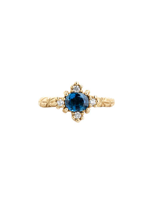 Blue sapphire croix ring photo