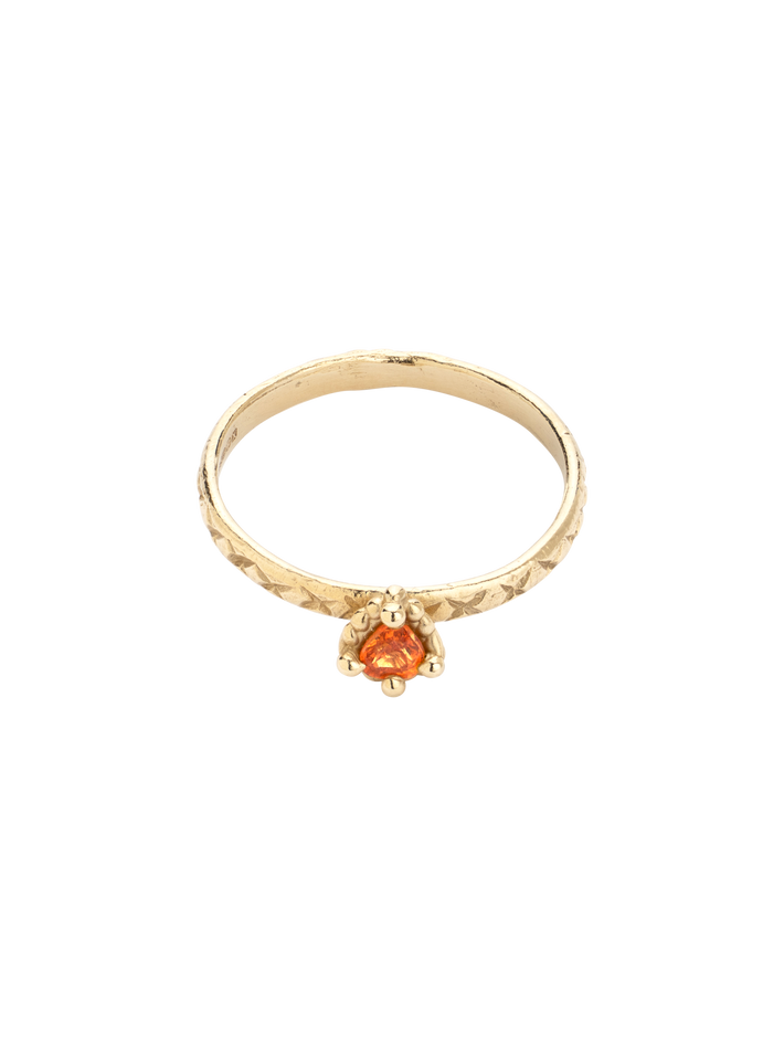 Orange sweetheart ring