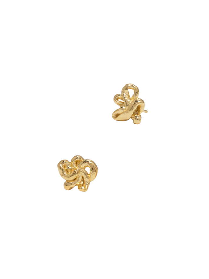 Swirls - recycled gold vermeil earrings