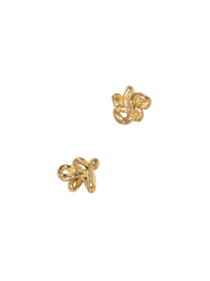 Swirls - recycled gold vermeil earrings