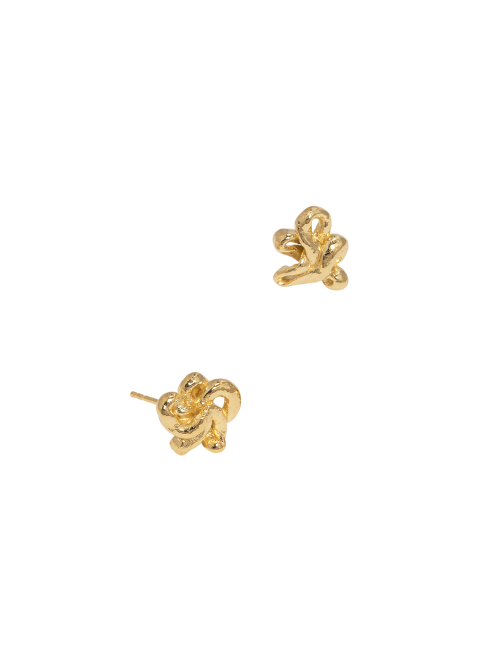 Swirls - recycled gold vermeil earrings